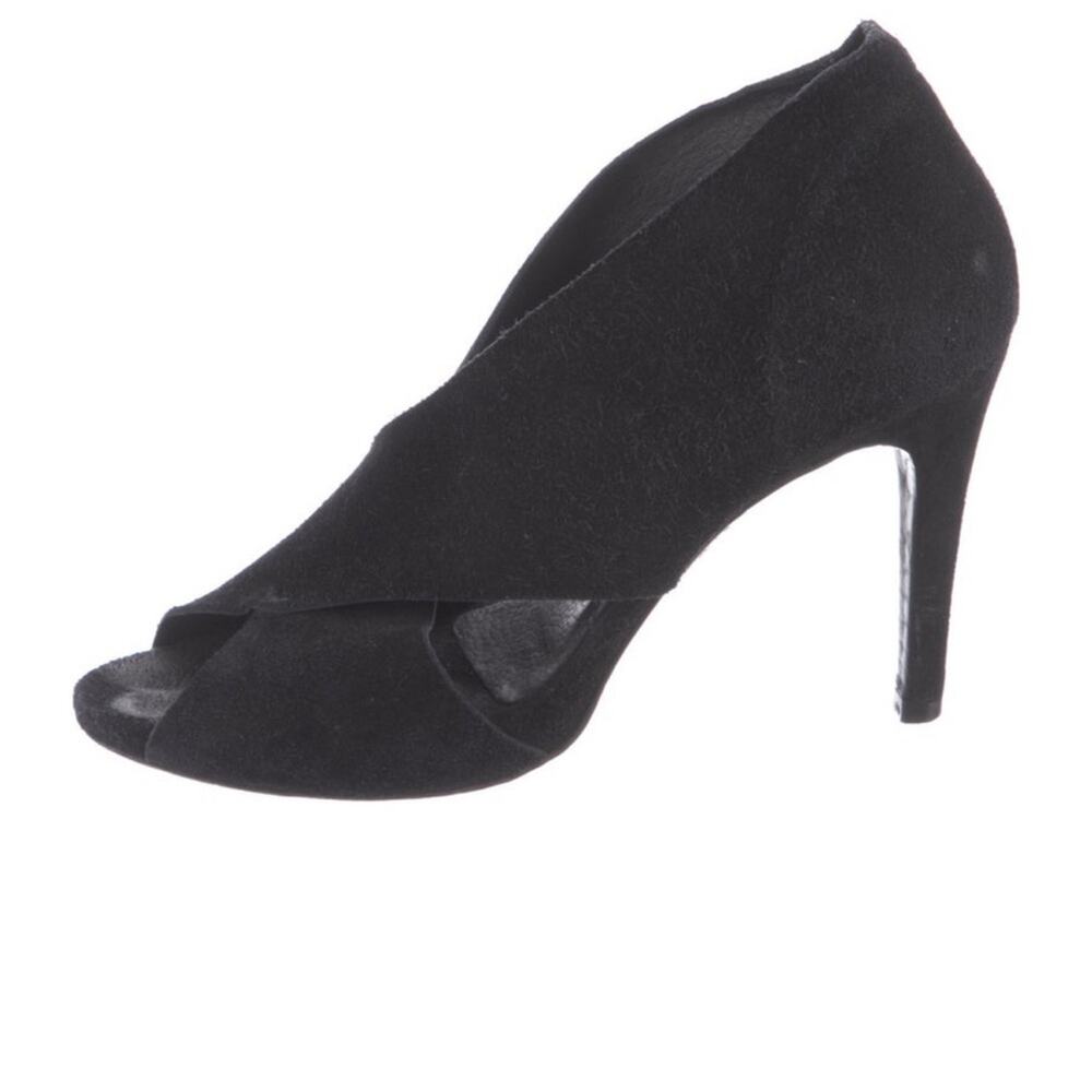 Pedro Garcia Black Suede Leather Heels Shoes Women’s 36 US 6